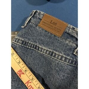 VTG Lee Original Jeans Women's 10 M Blue Stonewash Elastic Waist Hi-Rise Mom